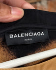 BALENCIAGA FW17 HOMME LONDON BLEACHED CRWWNECK ‘BLACK/BROWN’