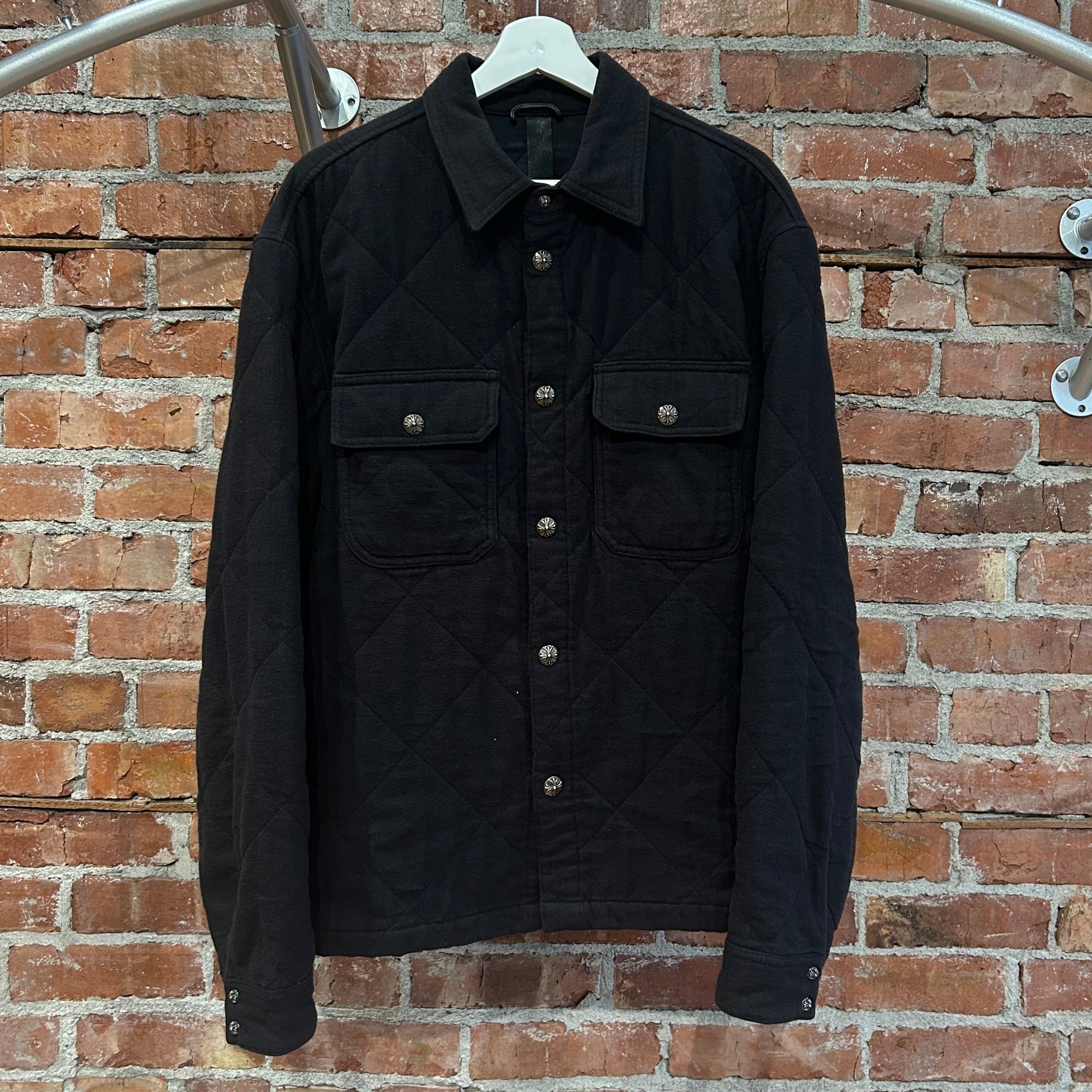 CHROME HEARTS QUILTED WORK DOG JACKET ‘BLACK’