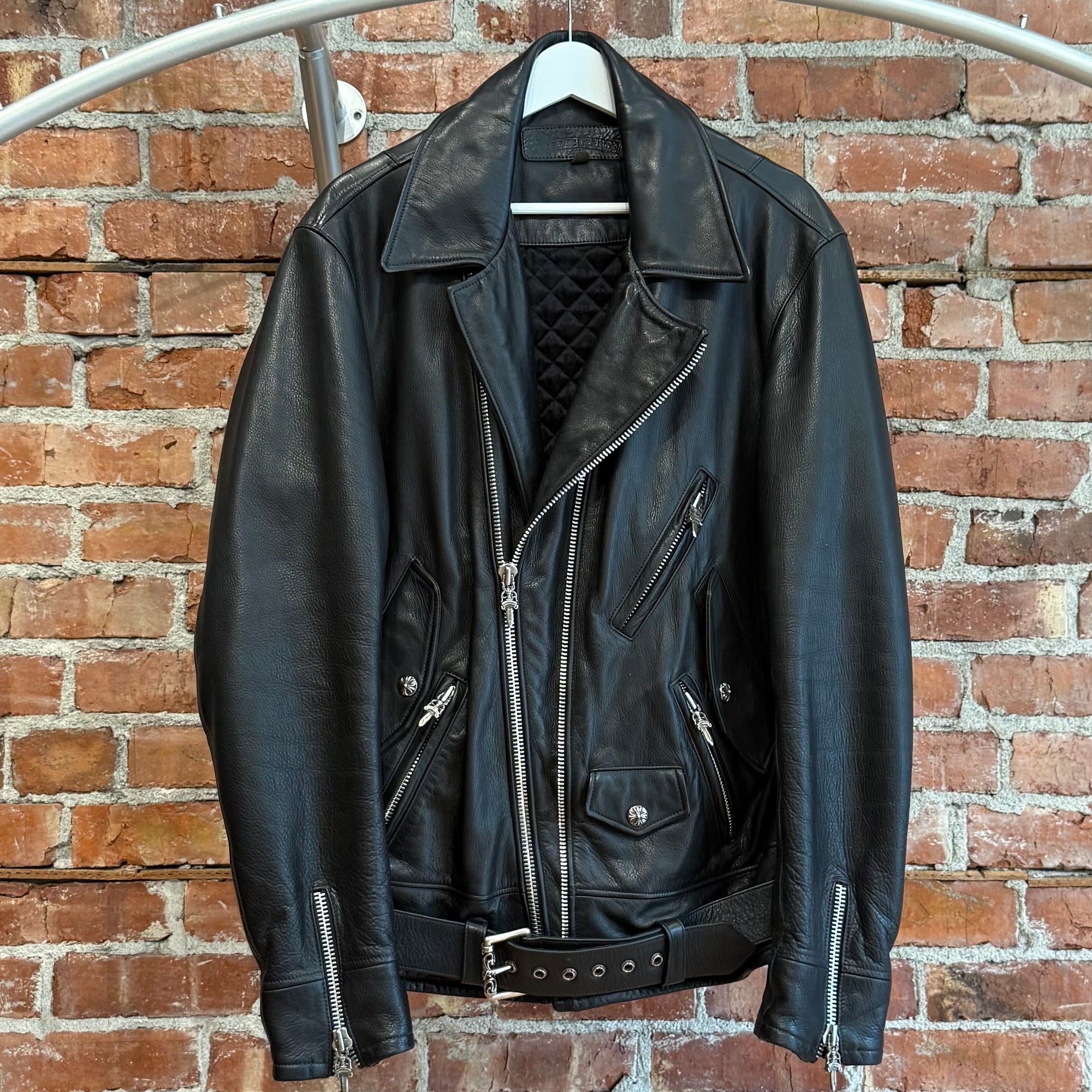 CHROME HEARTS VINTAGE JJ DEAN LEATHER JACKET ‘BLACK’