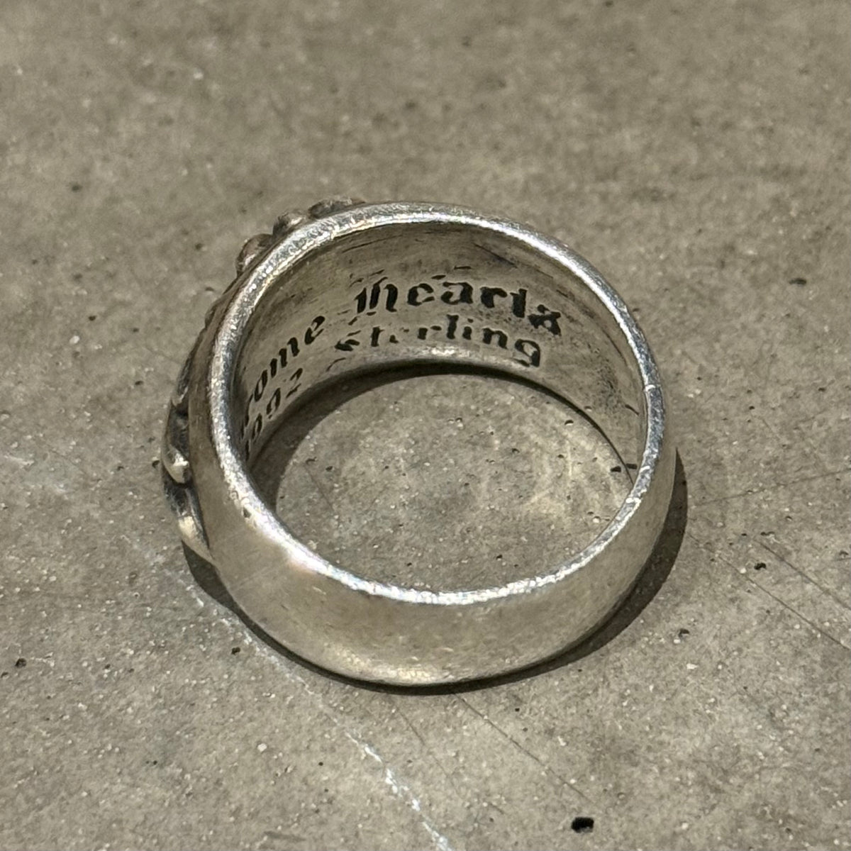 CHROME HEARTS DIAMOND CLASSIC FLORAL CROSS RING ‘SILVER’