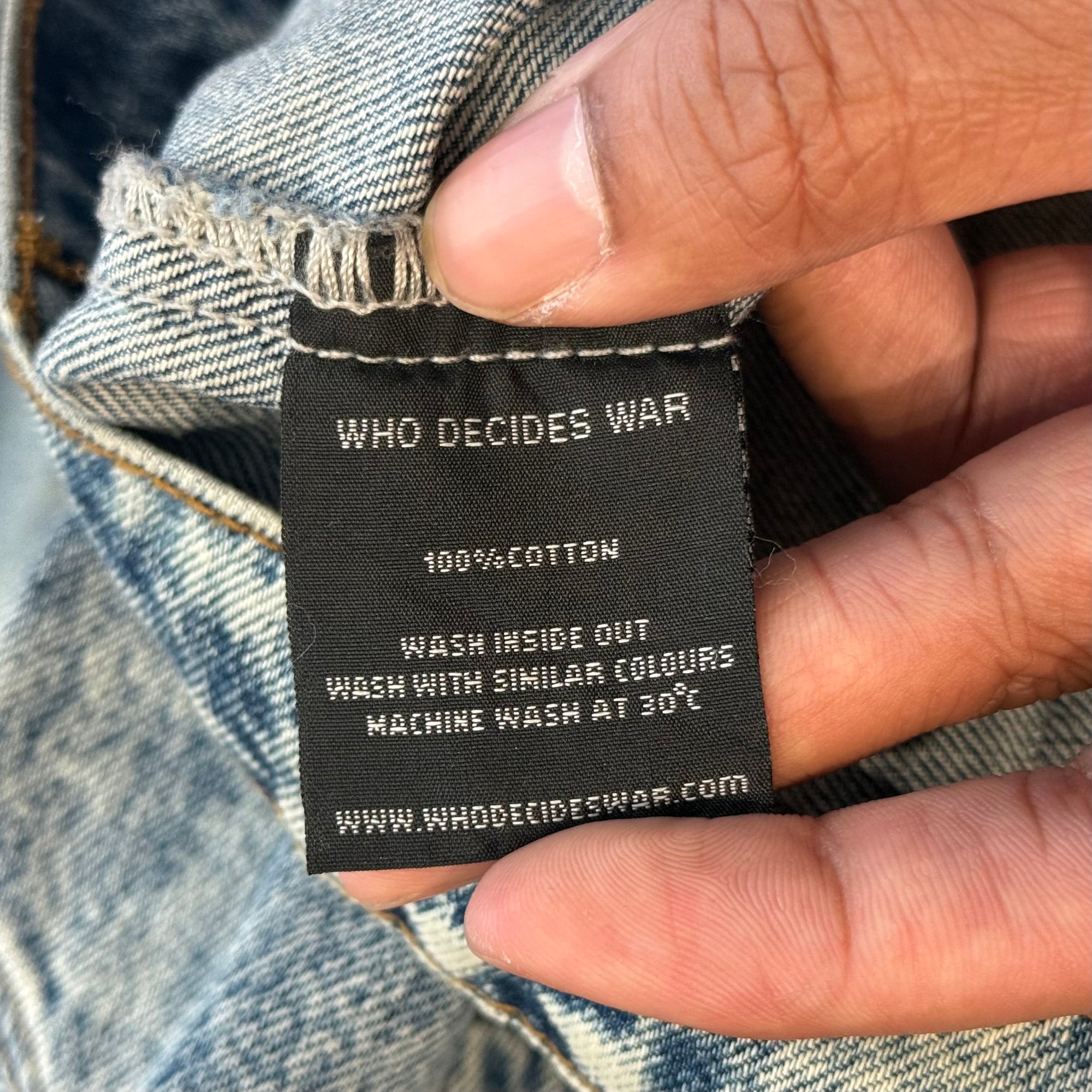 WHO DECIDES WAR SPHERE DENIM JACKET ‘ACID’