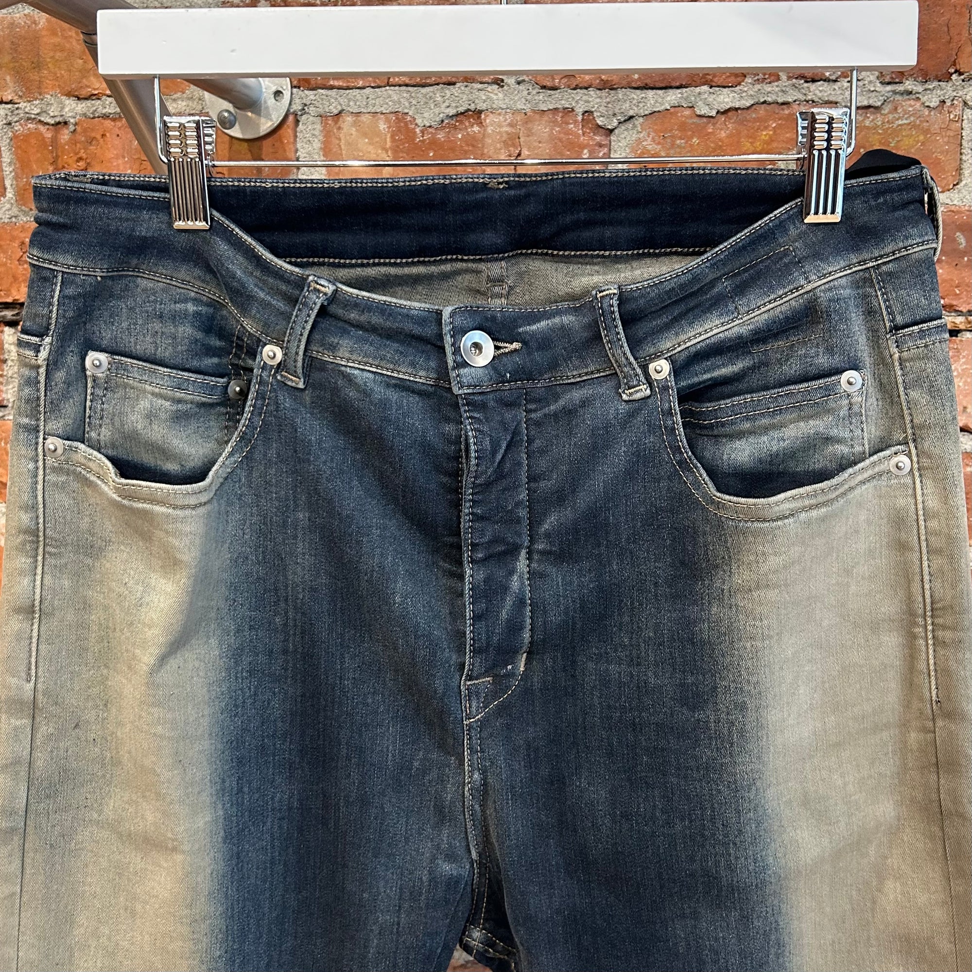 RICK OWENS DRKSHW MINERAL PEARL DEGRADE DETROIT DENIM ‘BLUE’
