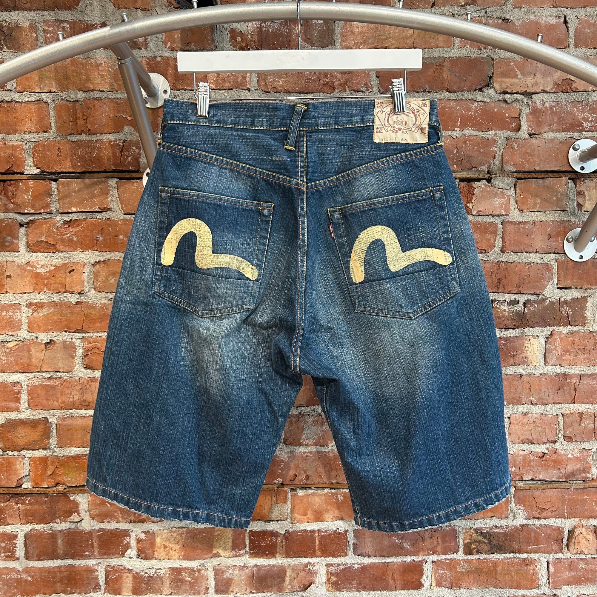 EVISU CLASSIC CUT SHORTS 'VINTAGE BLUE'
