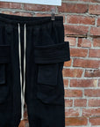 RICK OWENS CREATCH CARGO RIG SWEATPANTS ‘BLACK’