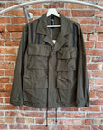 YOHJI YAMAMOTO GROUND Y OPEN COLLAR MODULAR POCKET FIELD JACKET ‘SAGE’