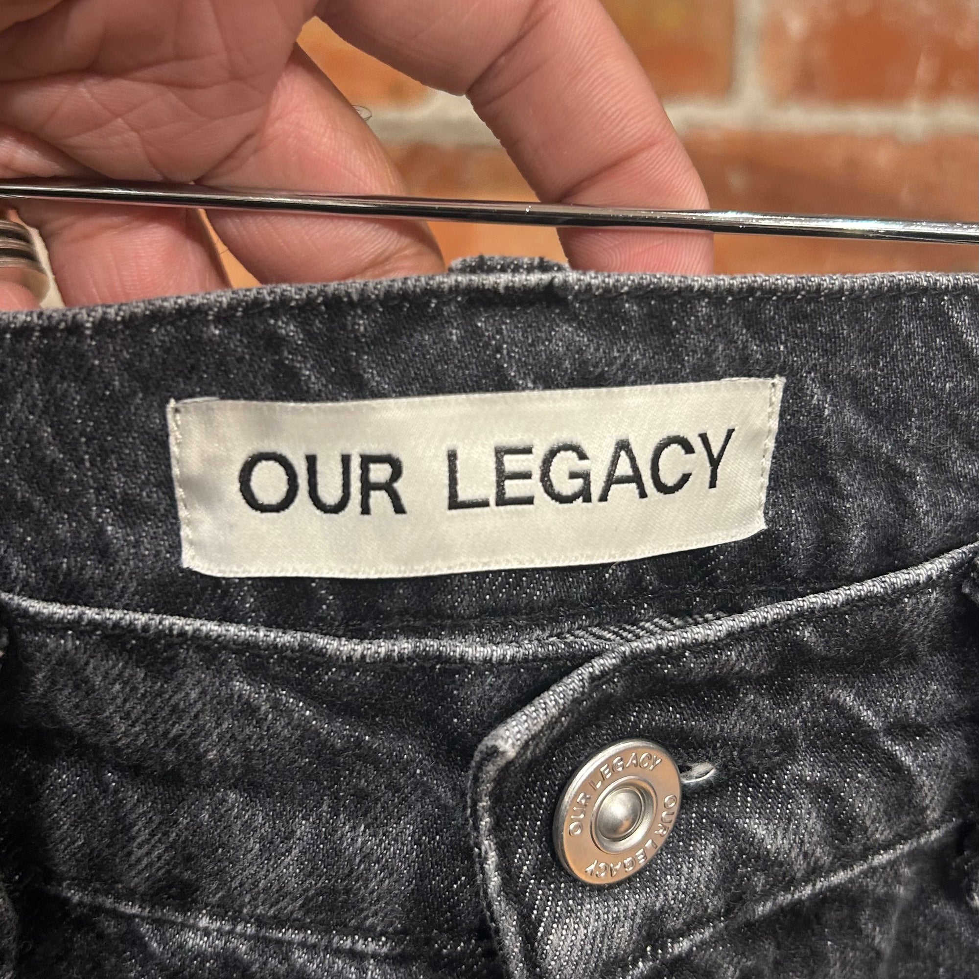 OUR LEGACY THIRD CUT WIDE FIT DENIM ‘WASHED BLACK’