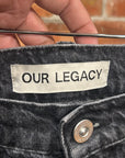 OUR LEGACY THIRD CUT WIDE FIT DENIM ‘WASHED BLACK’