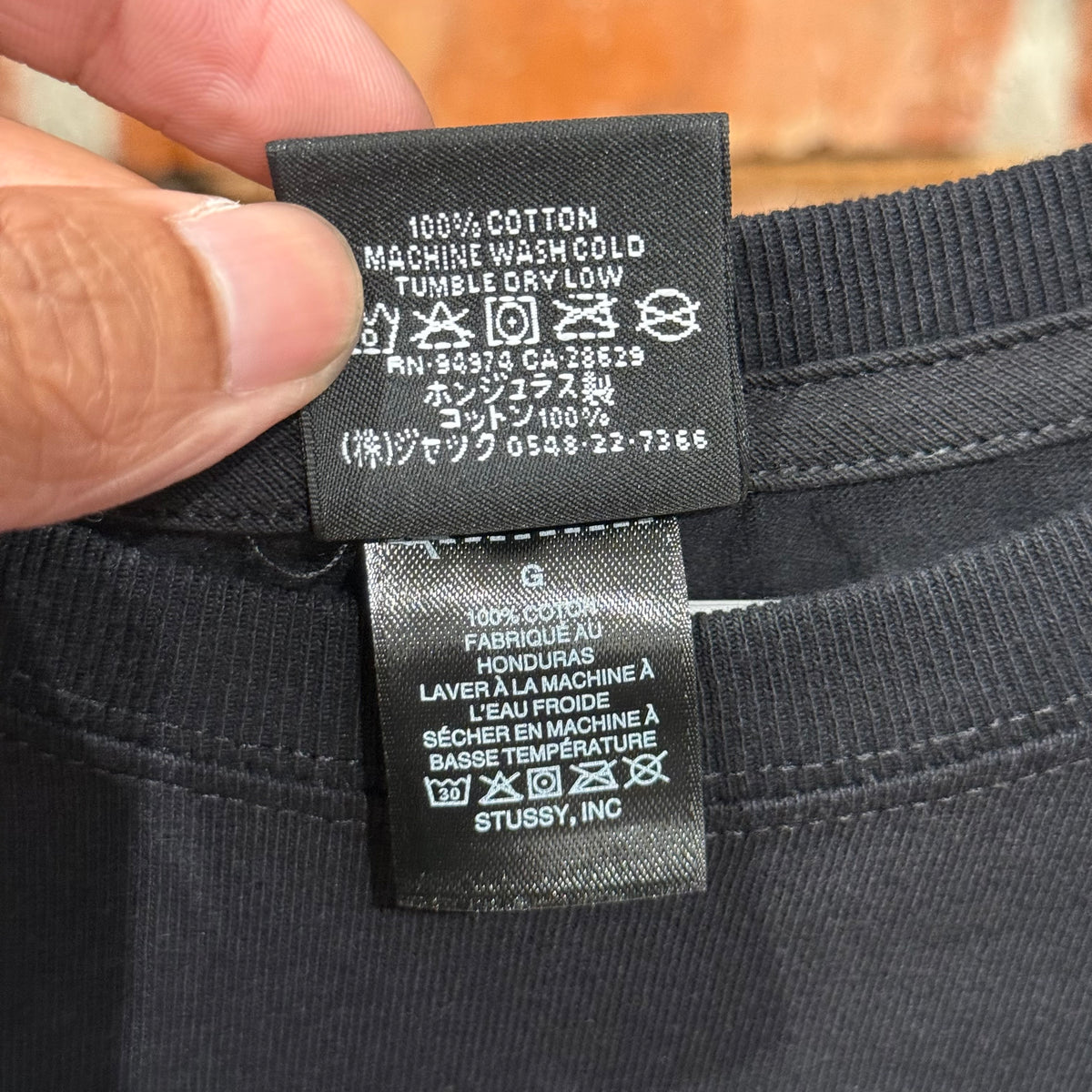 STUSSY DICE LOGO TEE ‘BLACK’