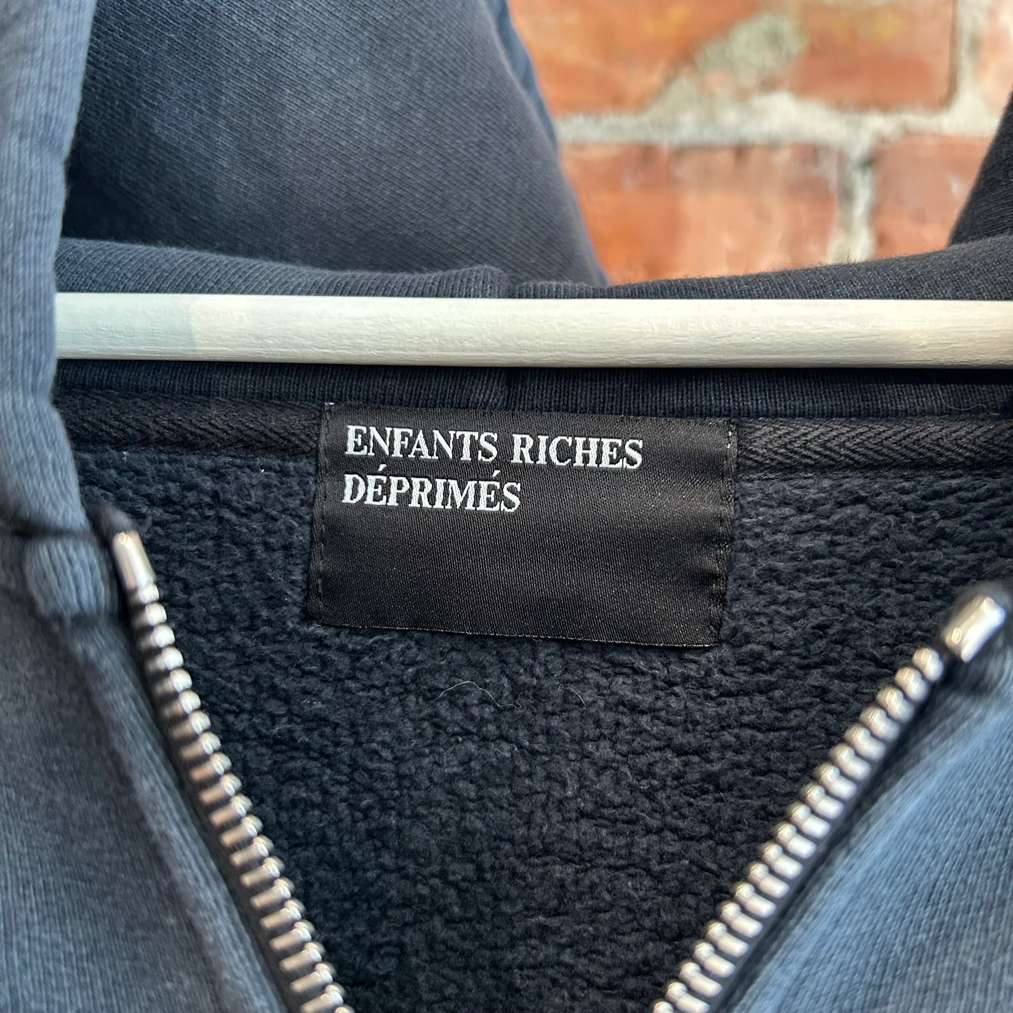 ENFANTS RICHES DEPRIMES SS24 ASSMEBLAGE ZIP HOODIE ‘BLACK’