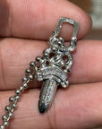 CHROME HEARTS RODIUM DAGGER NECKLACE ‘SILVER’