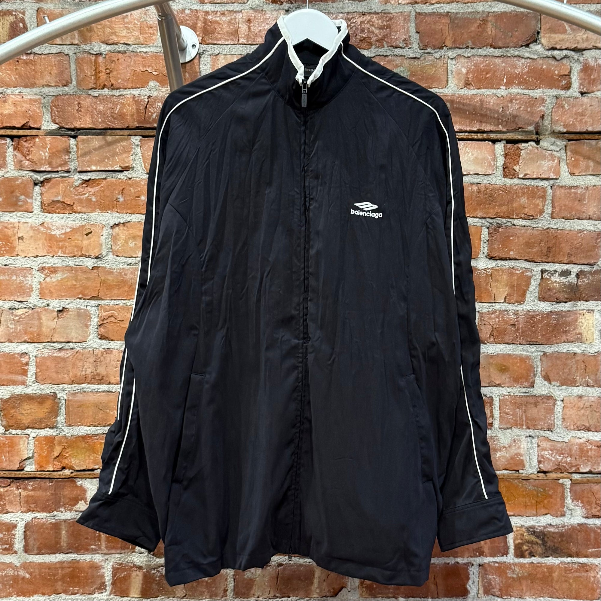 BALENCIAGA SS25 3B SPORTS ICON LOGO TRACK JACKET ‘BLACK’