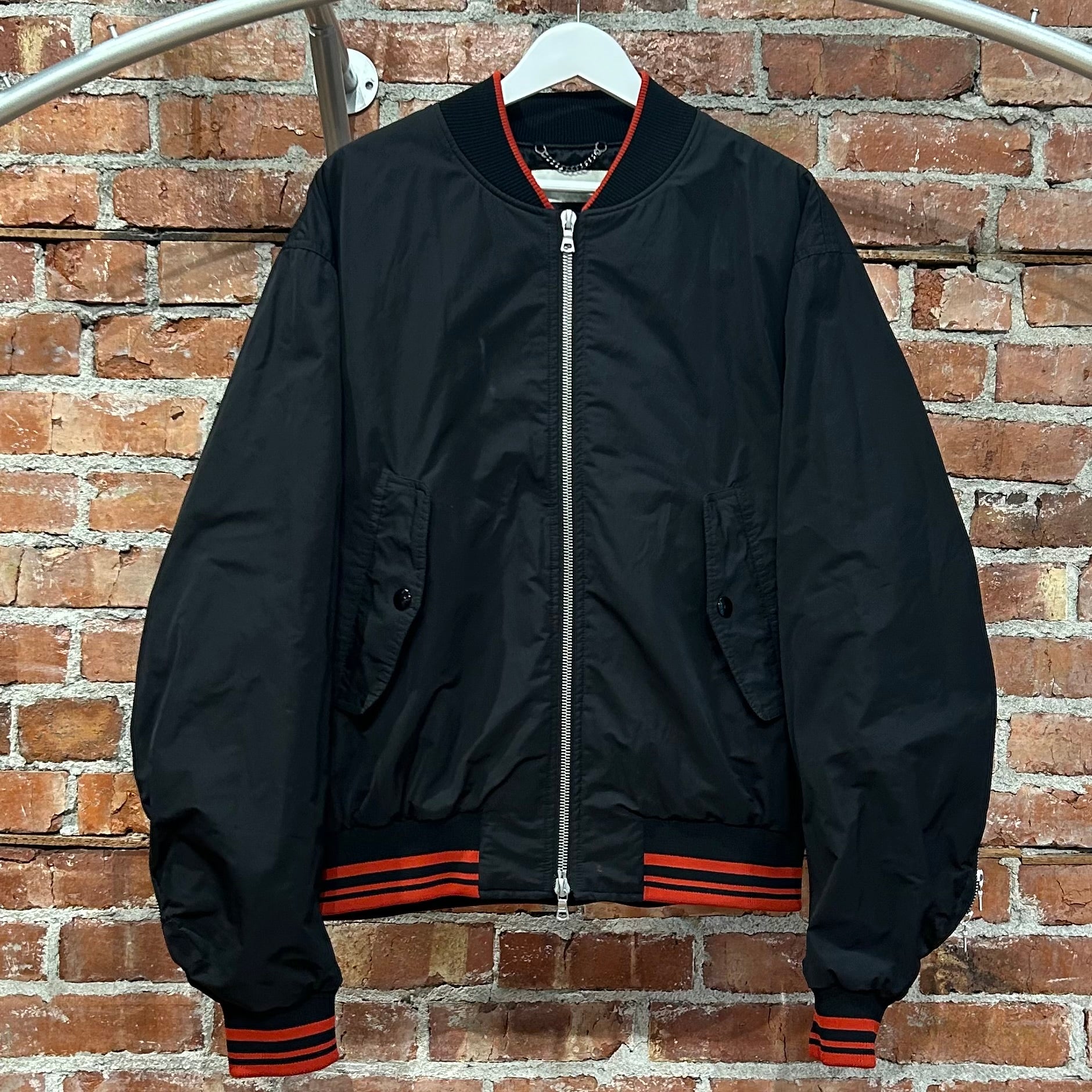 DRIES VAN NOTEN SS23 VELLOW BACK ZIP BOMBER ‘BLACK’