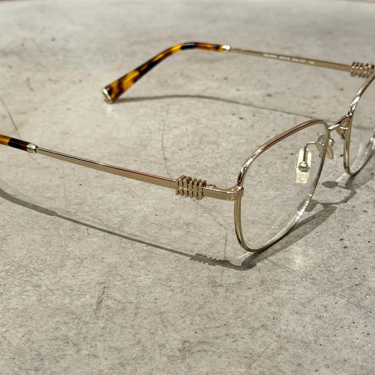 MIU MIU 50WV METAL FRAME GLASSES ‘GOLD’