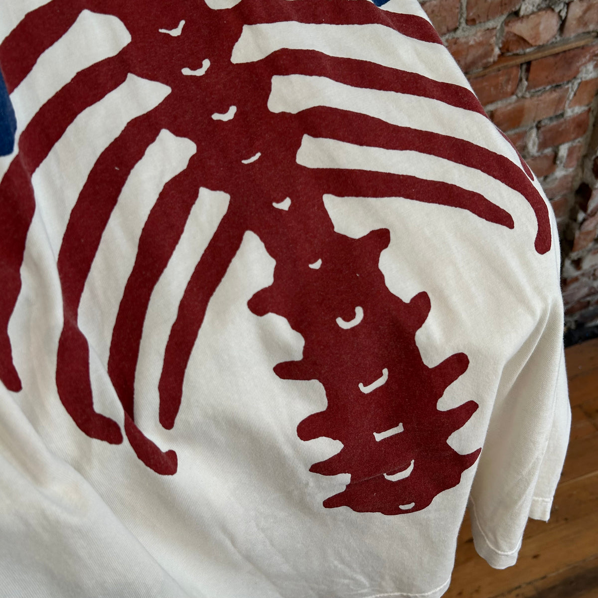 KAPITAL KOUNTRY OVERSIZED BONES TEE ‘BLUE/RED’