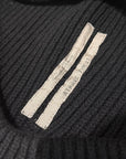 RICK OWENS FW22 STROBE KNIT HOOD ‘BLACK’