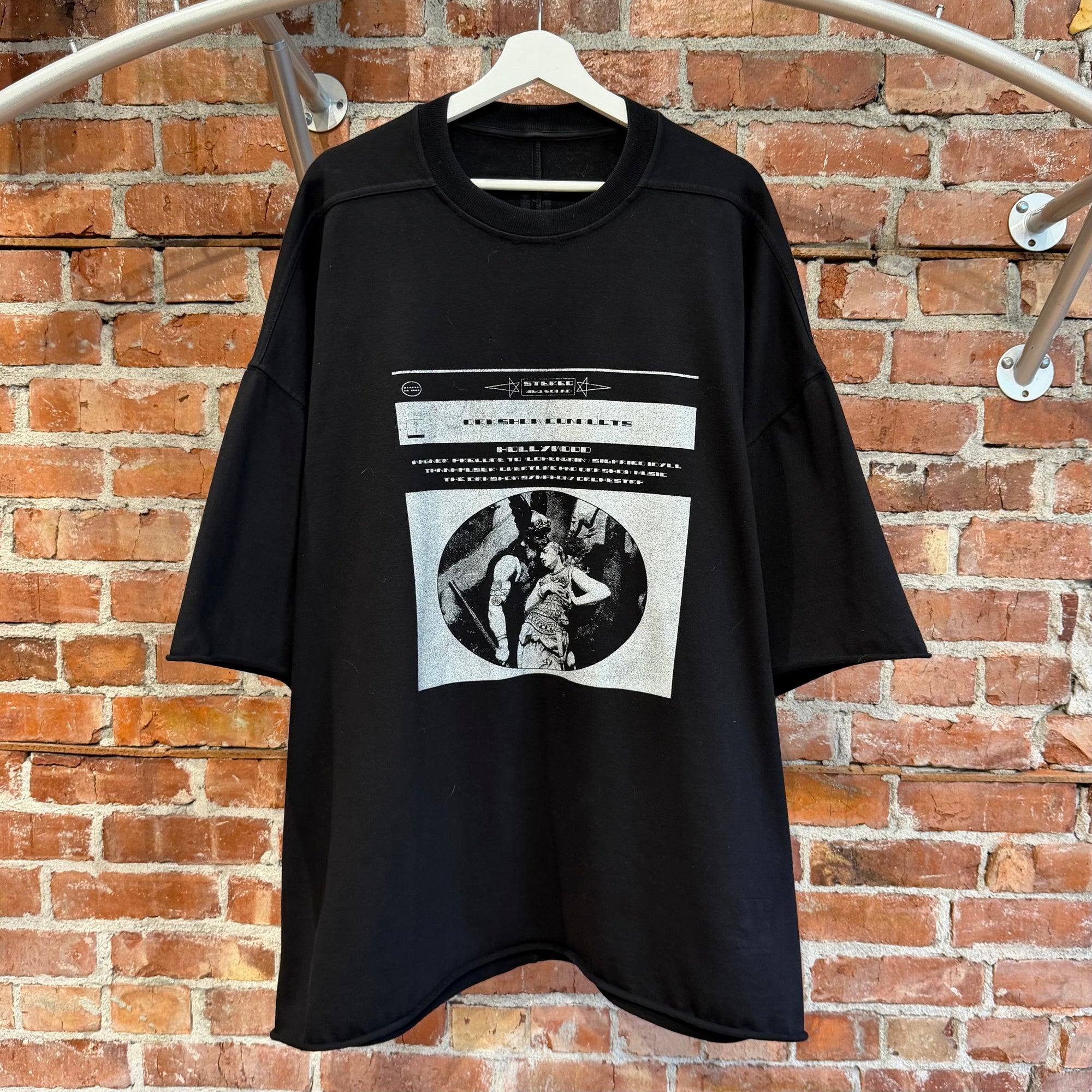RICK OWENS DRKSDHW HOLLYWOOD TOMMY TEE ‘BLACK’