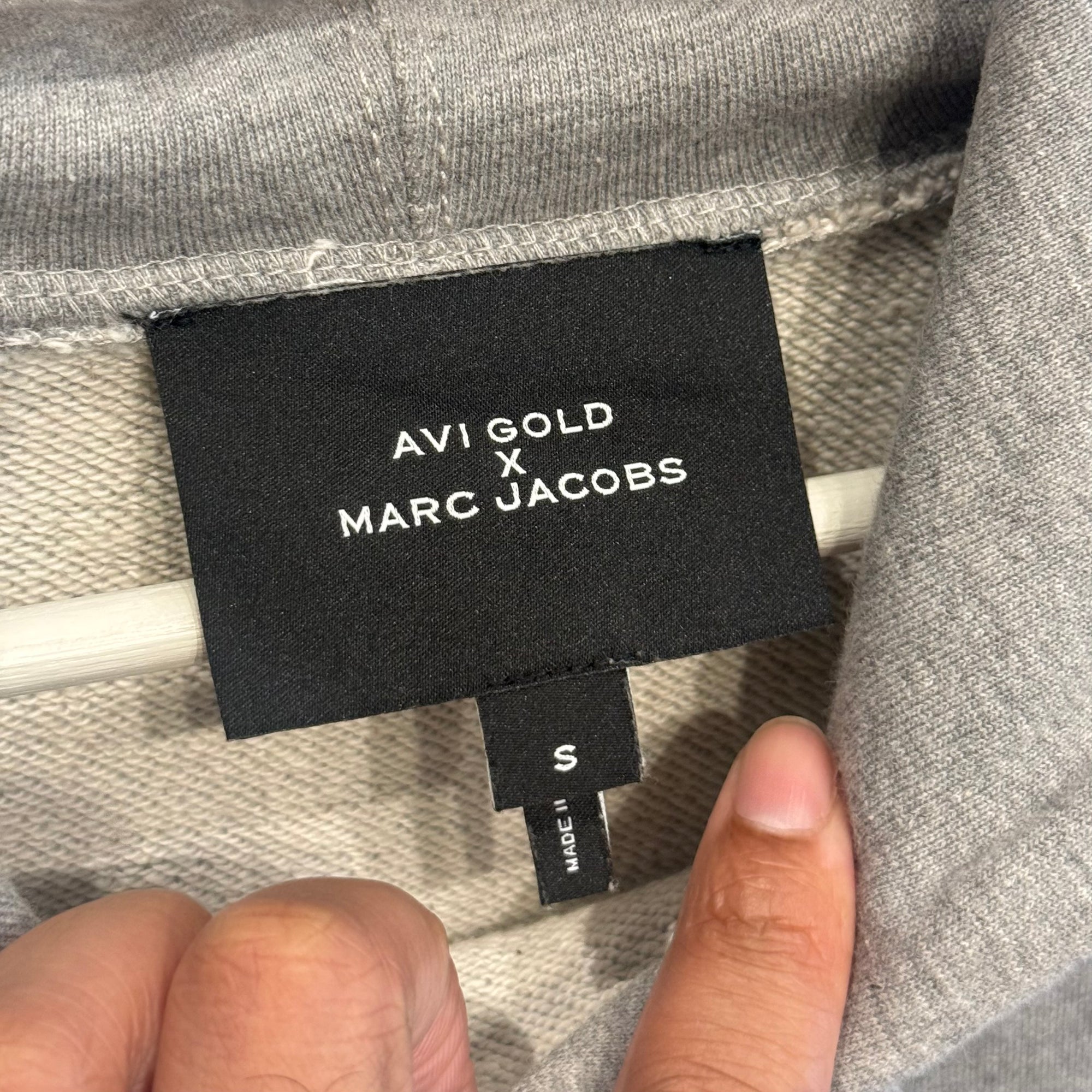 MARC JACOBS X AVI GOLD BAGEL HOODIE ‘GREY’