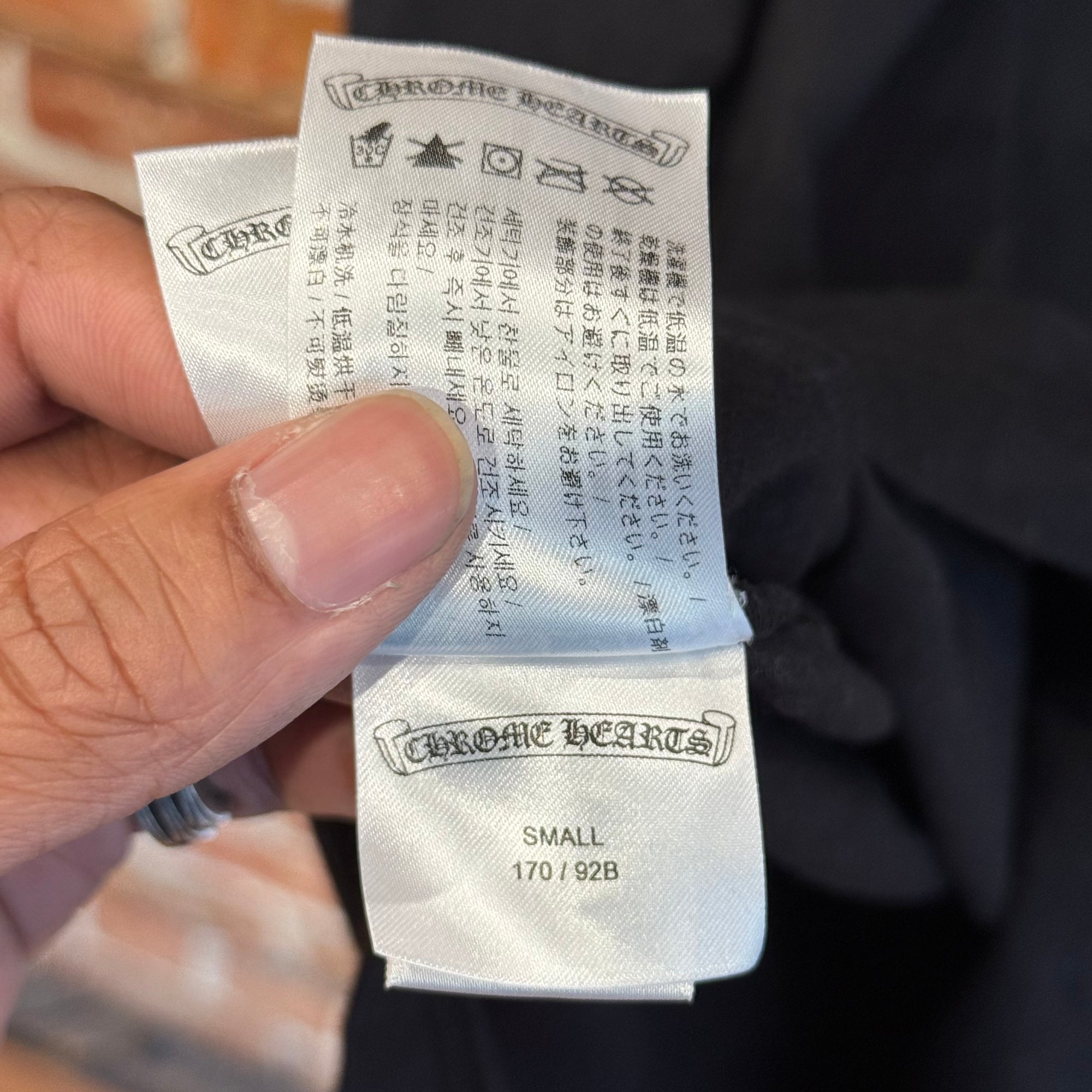 CHROME HEARTS EYECHART MOTIF TEE ‘BLACK’