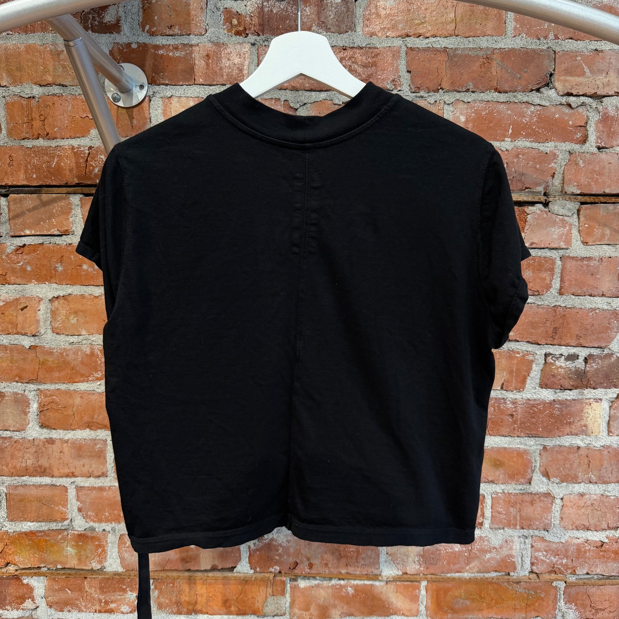 RICK OWENS DRKSHDW HOLLYWOOD CROPPED BRAD TEE ‘BLACK’