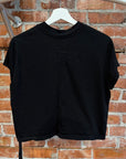 RICK OWENS DRKSHDW HOLLYWOOD CROPPED BRAD TEE ‘BLACK’