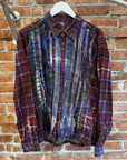 NEEDLES REBUILD BUTTON-UP FLANNEL ‘PURPLE’