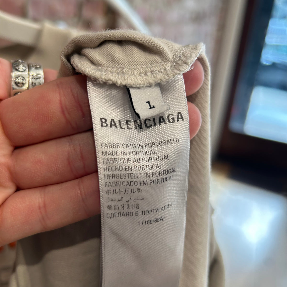 BALENCIAGA SS22 BB MAISON FONDEE LONGSLEEVE ‘CREAM/ORANGE’