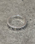 CHROME HEARTS 6MM F*CK YOU SPACER SIZE 8 ‘SILVER’
