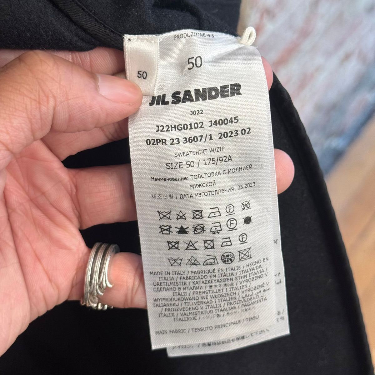 JIL SANDER MELTON WOOL BOMBER JACKET ‘BLACK’