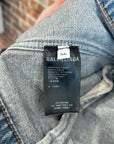 BALENCIAGA FW20 LANGUAGE DENIM TRUCKER JACKET ‘BLUE’