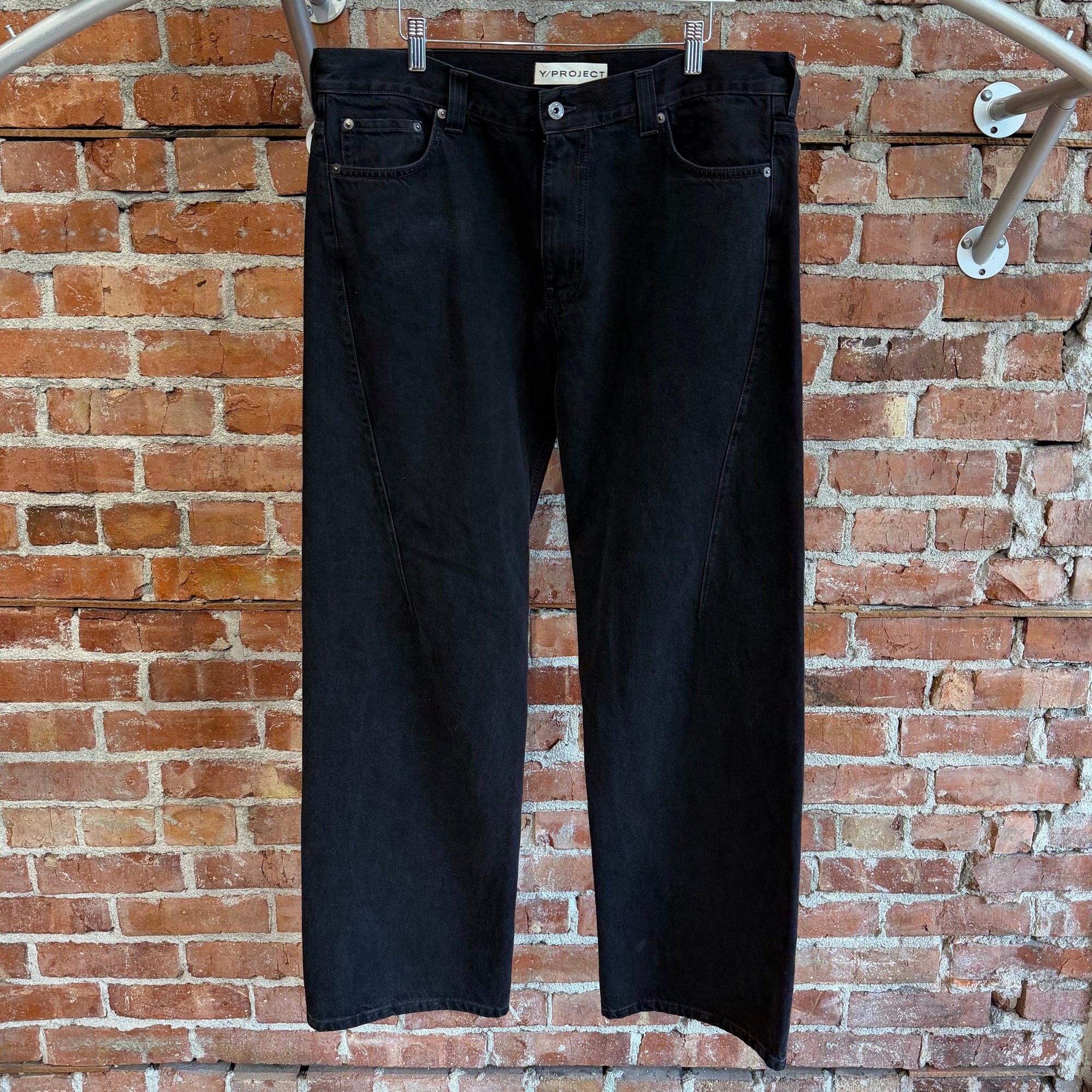 Y-PROJECT EVERGREEN BAGGY WIDE LEG DENIM ‘BLACK’