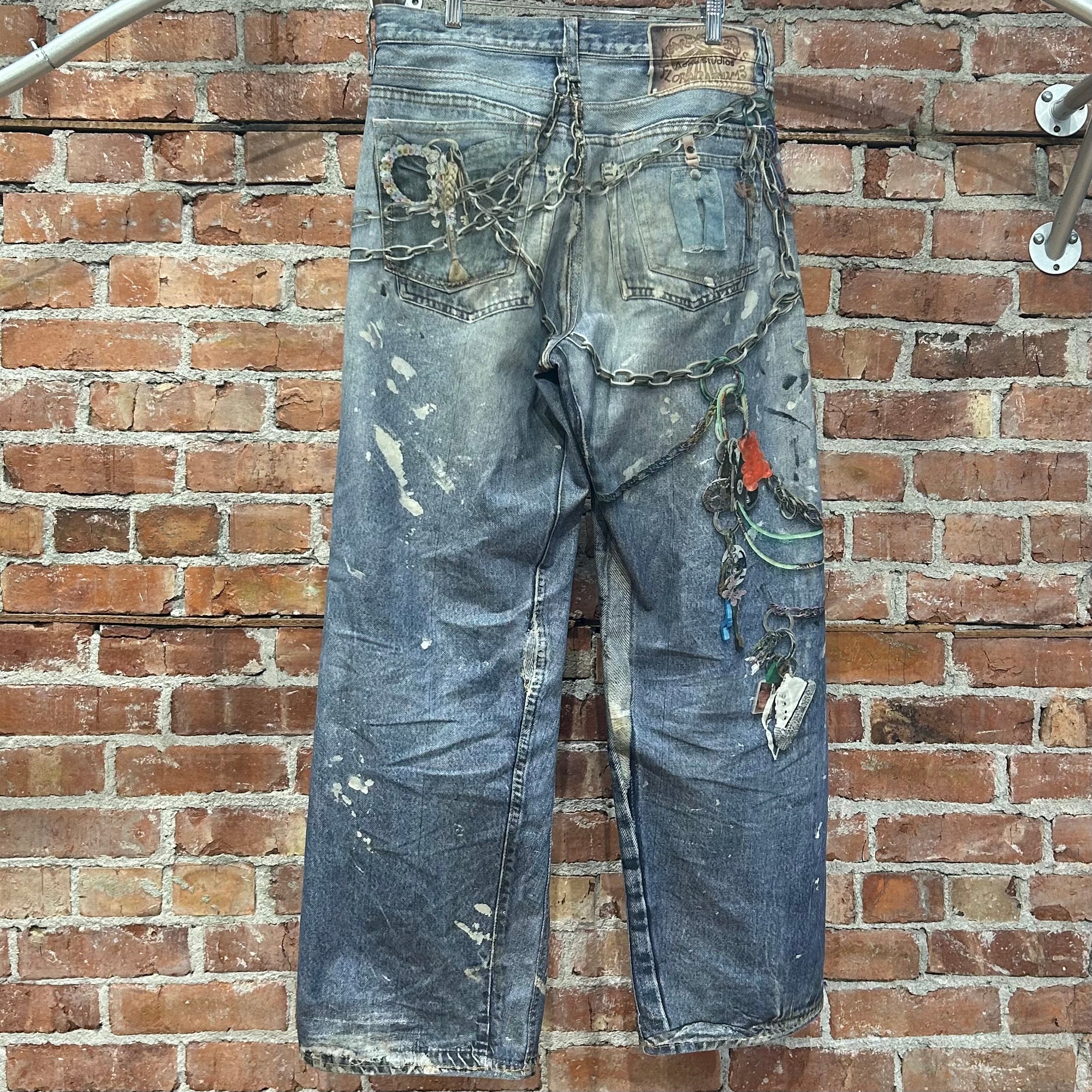 ACNE STUDIOS 1981 TROMPE LOOSE FIT CHAIN DENIM ‘BLUE’