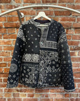 KAPITAL QUILTED PAISLEY JACKET ‘BLACK/WHITE’