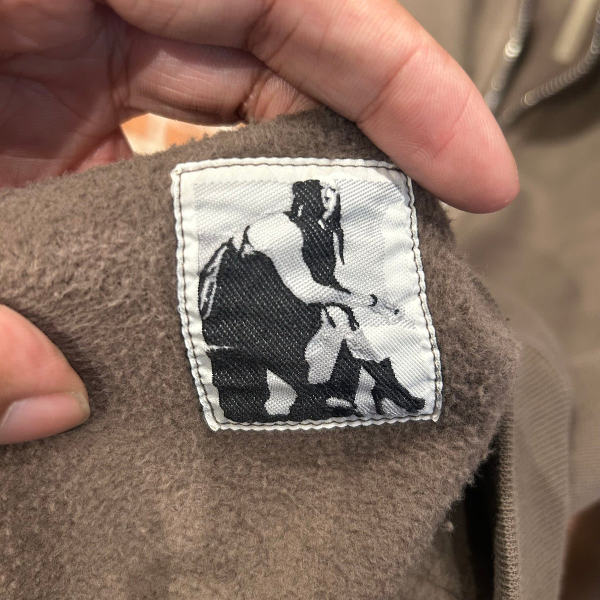 RICK OWENS FW24 PORTERVILLE DRKSDHW GIMP HOODIE ‘DUST’