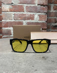 BURBERRY SQUARE CLASSIC SUNGLASSES ‘BLACK/YELLOW’