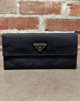 PRADA NYLON LONG WALLET ‘BLACK’