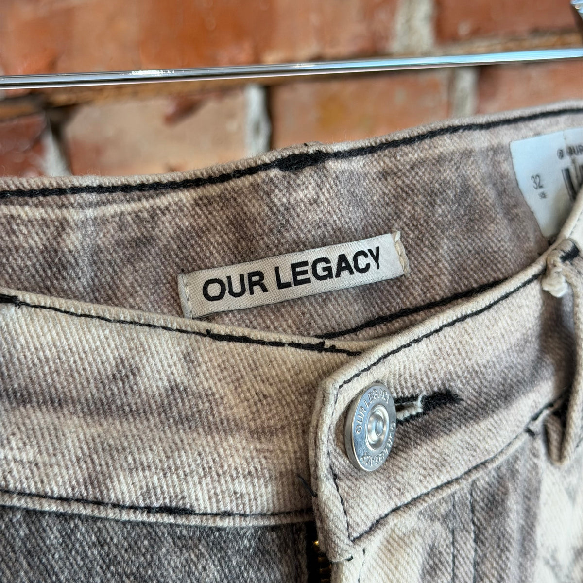 OUR LEGACY TROMPE PRINT THIRD CUT DIGITAL DENIM ‘CREAM/INK’