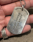 CHROME HEARTS FLEUR KNEE DOGTAG NECKLACE ‘SILVER’