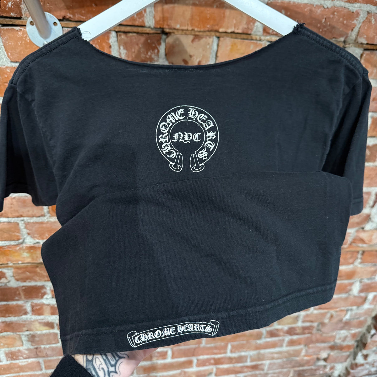 CHROME HEARTS VINTAGE NYC EXCLUSIVE FLEUR POCKET TEE ‘BLACK’