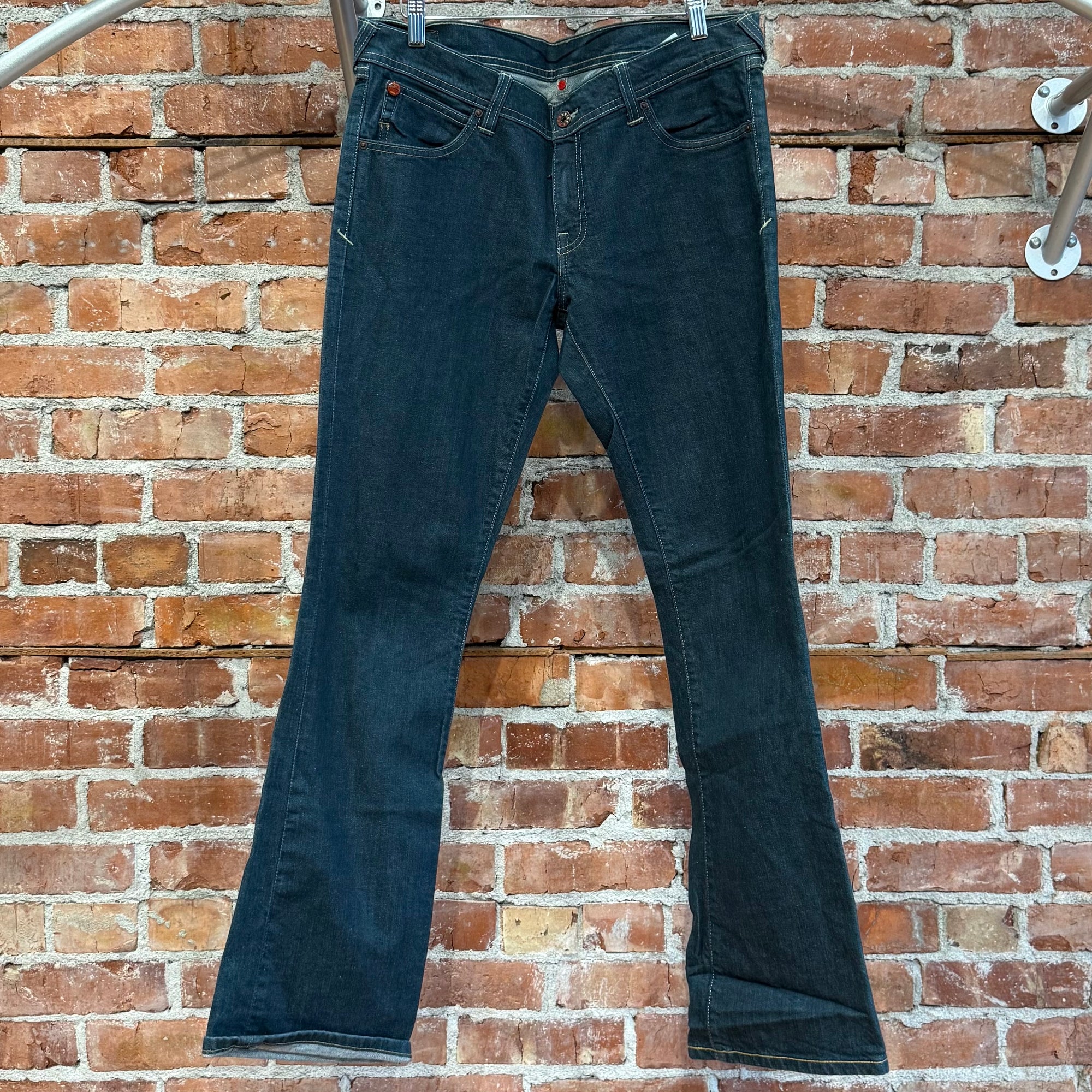 EVISU X PUMA LOW-RISE BOOTCUT DENIM ‘INDIGO/MINT’