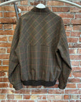 MIU MIU FW25 HOUNDSTOOTH CHECK BLOUSON JACKET ‘BROWN’