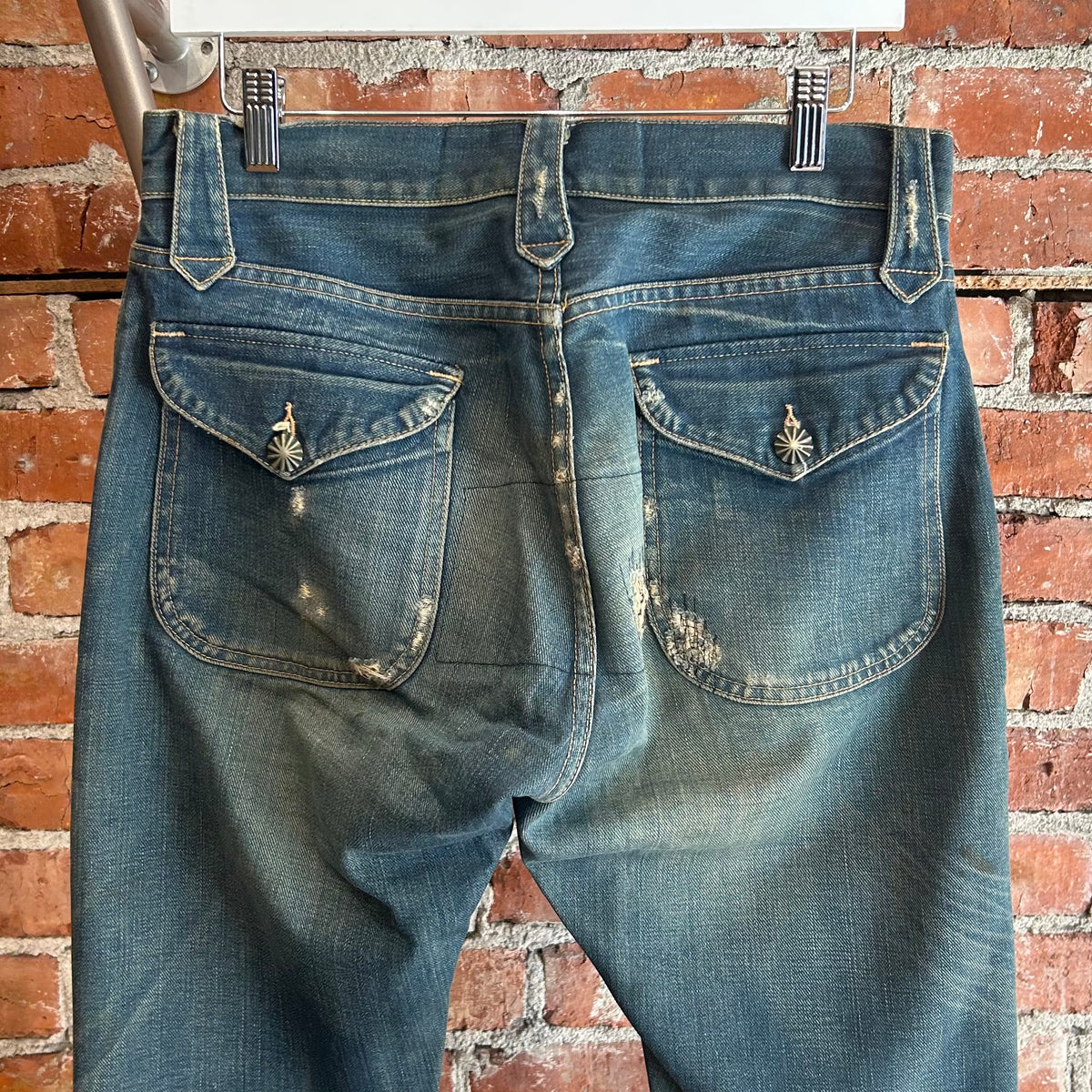RALPH LAUREN DOUBLE RL BUSH CARGO CONCH DENIM ‘MUD WASH’