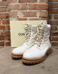 OUR LEGACY SURVIVOR COMBAT BOOTS ‘WHITE/BROWN’