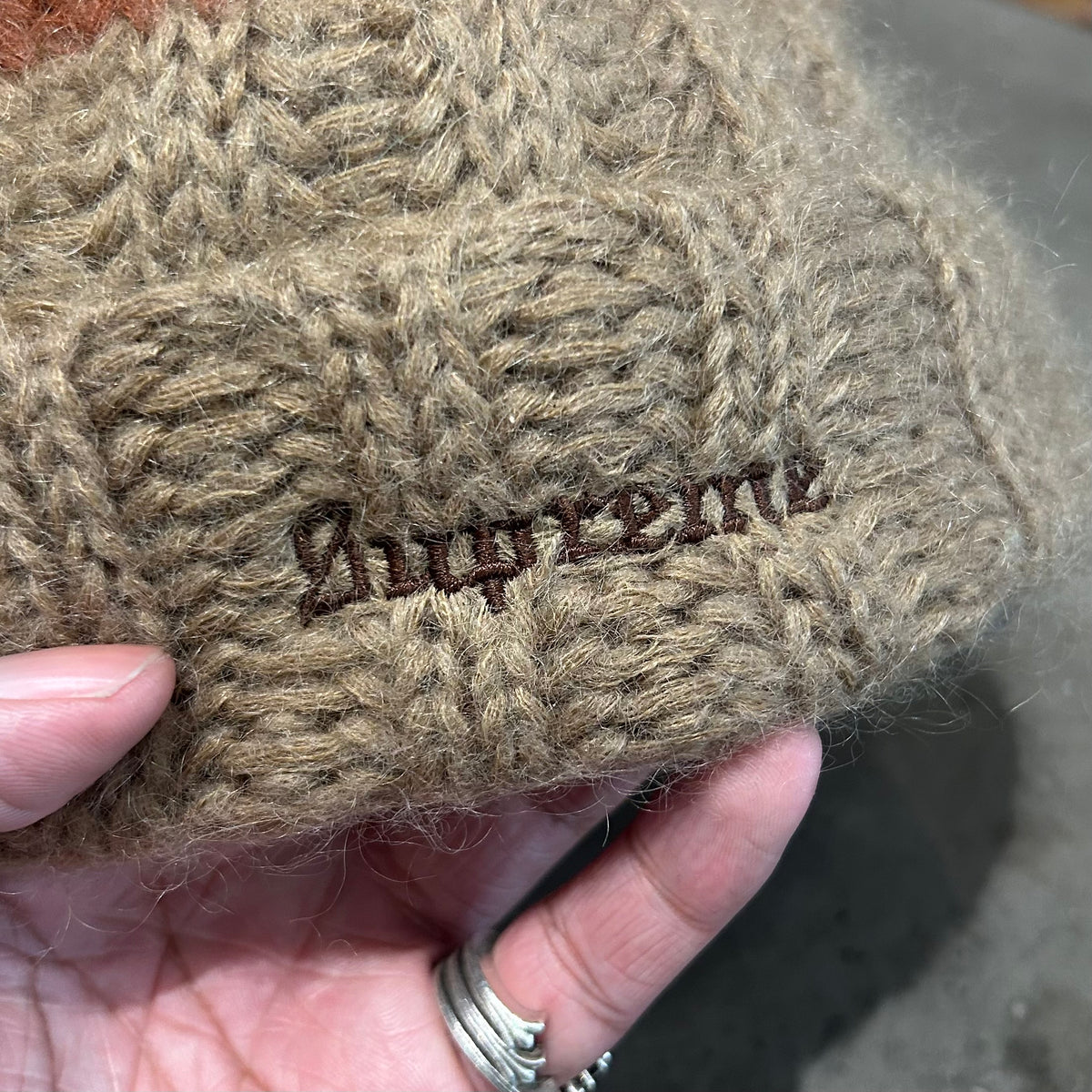 SUPREME FW24 BRUSHED STRIPE BEANIE 'CAMEL’