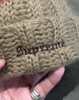 SUPREME FW24 BRUSHED STRIPE BEANIE 'CAMEL’