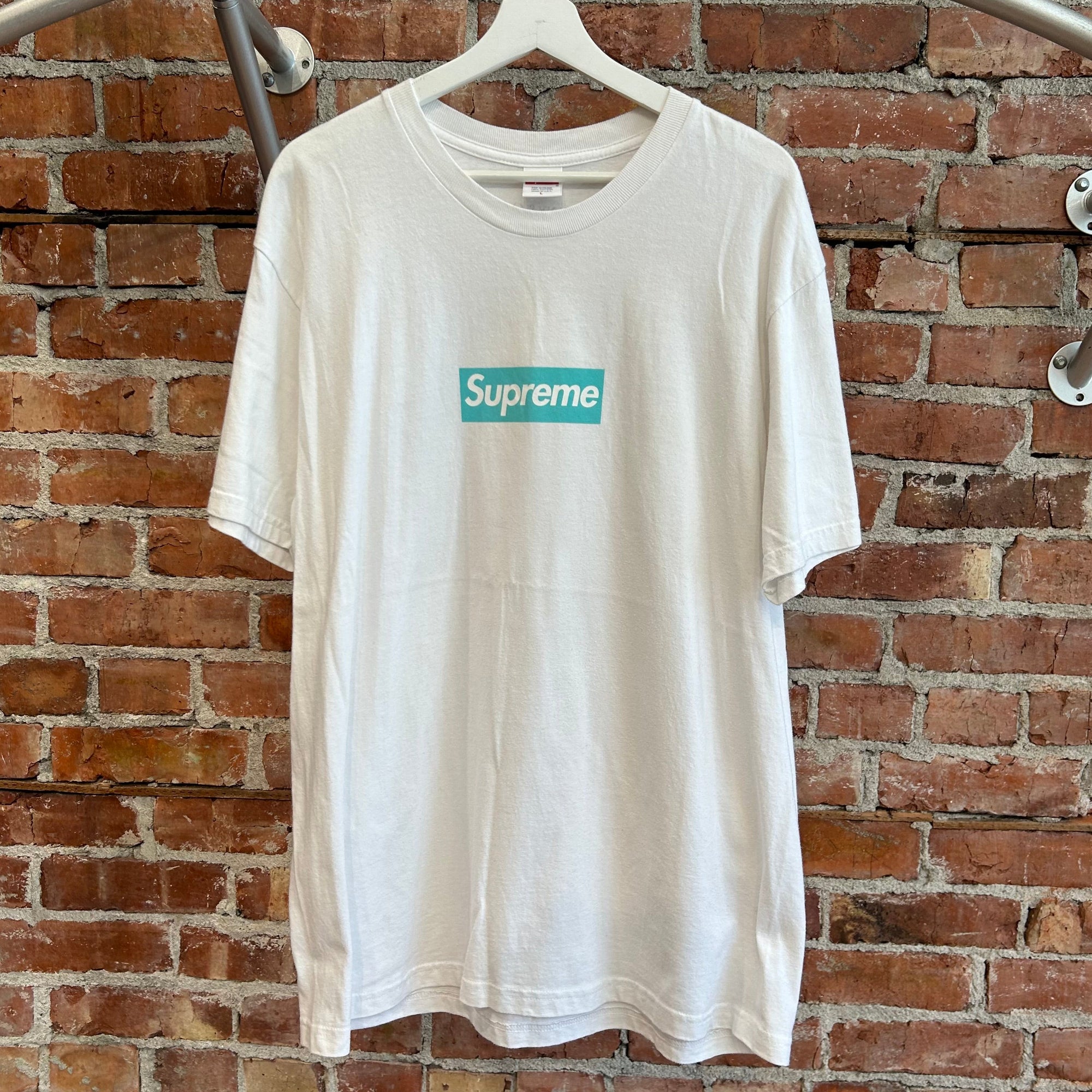 SUPREME X TIFFANY &amp; CO. FW21 BOX LOGO TEE ‘WHITE/TIFFANY’