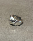 CHROME HEARTS CUT OUT PLUS FLEUR STAMP RING ‘SILVER’
