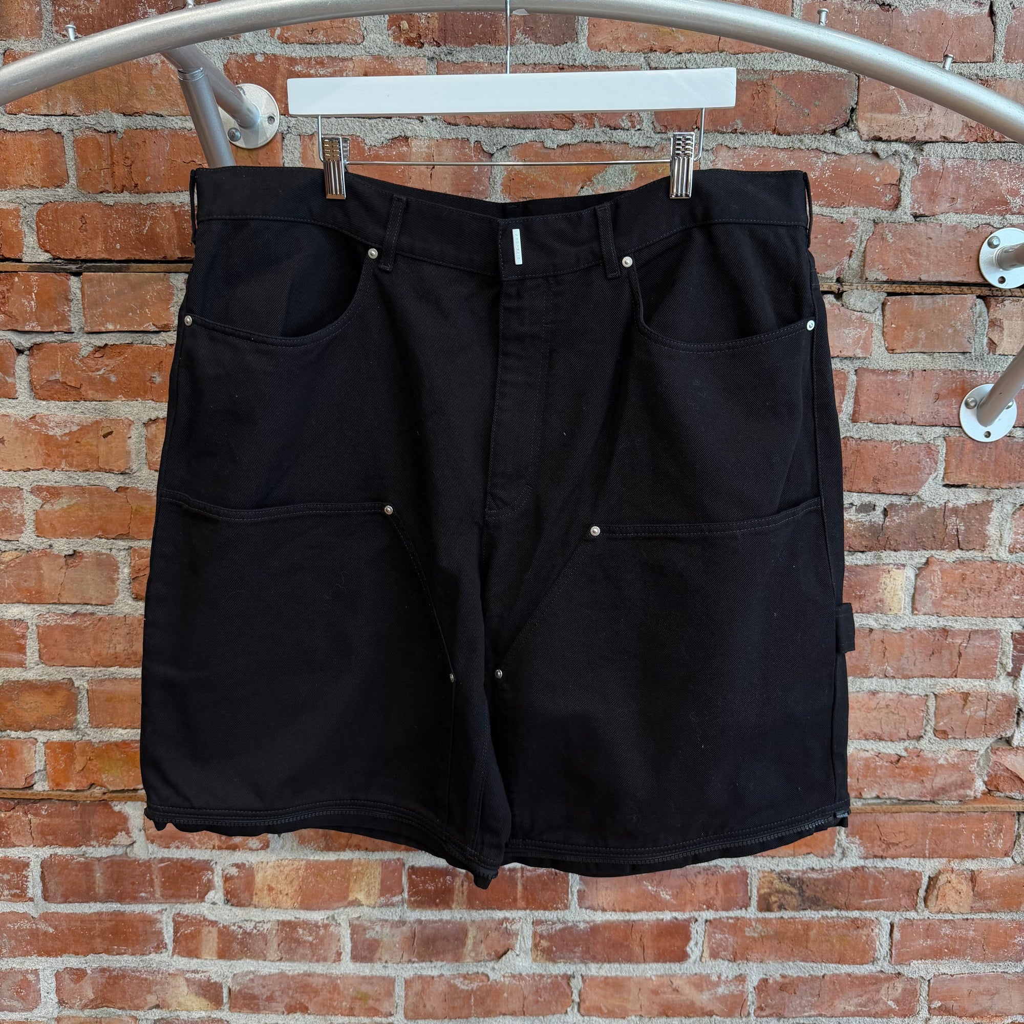 GIVENCHY SS25 CONVERTIBLE DOUBLE KNEE PANTS ‘BLACK’