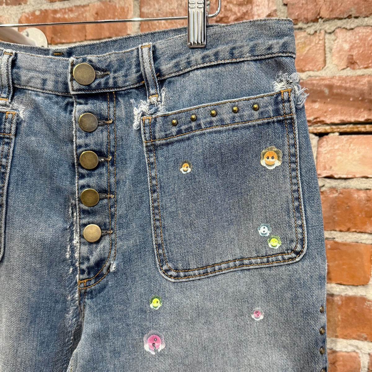 ACNE STUDIOS CANDY BUTTON STICKER DENIM ‘BLUE’