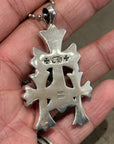 CHROME HEARTS SMALL TRIPLE CROSS NECKLACE ‘SILVER’