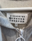 MAISON MARGIELA BRUSHED COTTON ZIP-UP HOODIE ‘GREY’